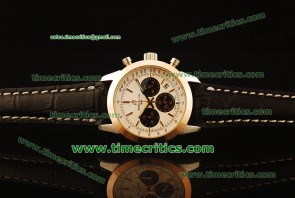 Breitling BrlTSO026 Transocean Chrono White Dial Gold Watch
