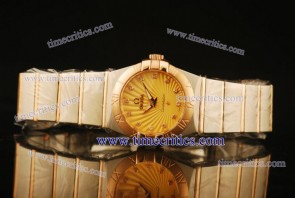 Omega TriOGA186 Constellation Ladies 28mm Two Tone Champagne Watch