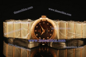Omega TriOGA191 Constellation Ladies 28mm Two Tone Brown Watch