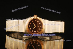 Omega TriOGA194 Constellation Ladies 28mm Two Tone Brown Watch