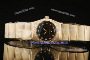 Omega TriOGA199 Constellation Ladies 28mm Steel Diamond Black Watch