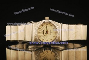 Omega TriOGA204 Constellation Ladies 28mm Steel Diamond White Watch