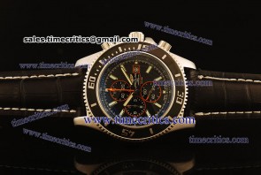 Breitling BrlSPO006 Superocean 42 Leather Steel Watch