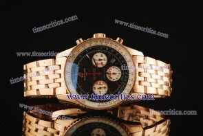 Breitling TriBrl161 Montbrillant 07 Black Dial Rose Gold Watch