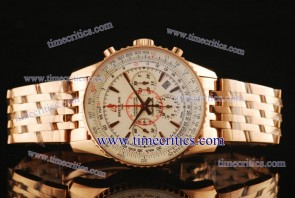 Breitling TriBrl162 Montbrillant 08 White Dial Rose Gold Watch