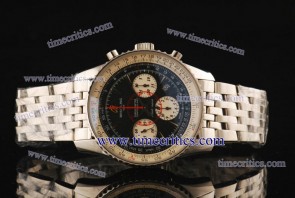 Breitling TriBrl164 Montbrillant 10 Black Dial Steel Watch