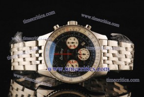 Breitling TriBrl165 Montbrillant 11 Black Dial Steel Watch