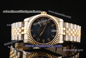 Rolex TriROL129 Datejust Blue Dial Two Tone Watch