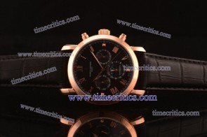 Vacheron Constantin TriVC058 Malte Black Dial Rose Gold Watch