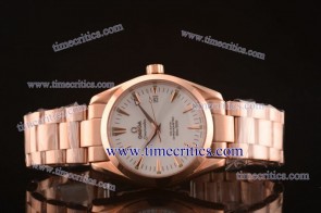 Omega TriOGA244 Seamaster Rose Gold White Watch