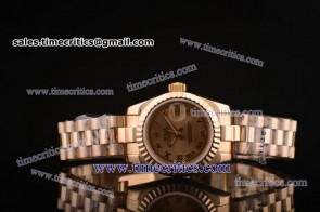 Rolex TriROL446 Datejust Beige Dial Steel Watch