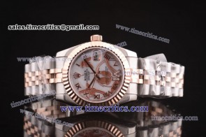 Rolex TriROL447 Datejust White Dial Two Tone Watch