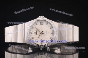 Omega TriOGA498 Constellation Steel Fan Shell Design White Watch