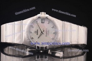 Omega TriOGA499 Constellation Steel White MOP Watch