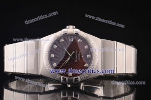 Omega TriOGA503 Constellation Steel Fan Shell Design Brown Watch