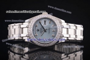 Rolex TriROL591 Day Date Masterpiece Blue Dial Steel Watch