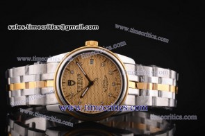 Tudor TriTUD001 Price date Gold Dial Two Tone Watch ETA Coating