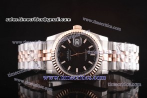 Rolex TriROL133 Datejust Black Dial Two Tone Watch