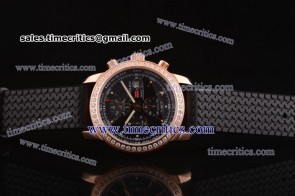 Chopard Trichp2012 28 Mille Miglia GMT Chrono For 2012 Black Rose Gold Diamond Watch