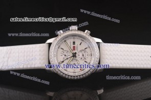 Chopard Trichp2012 30 Mille Miglia GMT Chrono For 2012 White Steel Diamond Watch