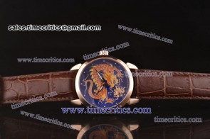 Ulysse Nardin TriUN117 Kremlin Set Classico Dragon Blue Enamel Dial Rose Gold Watch