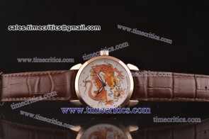 Ulysse Nardin TriUN118 Kremlin Set Classico Dragon White Enamel Dial Rose Gold Watch