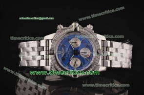 Breitling TriBRL426 Chronomat GMT Blue Dial Steel Watch 