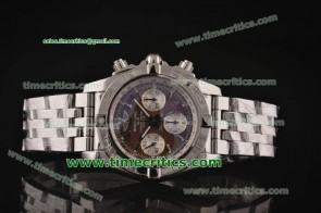 Breitling TriBRL431 Chronomat GMT Brown Dial Steel Watch 