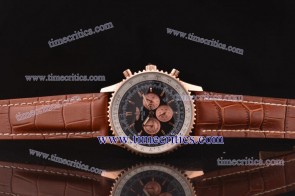 Breitling TriBrl204 Navitimer 01 Black Dial Rose Gold Watch