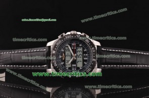 Breitling TriBrls077 Skyracer Leather Steel Watch