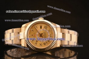 Rolex TriROL1224 2013 Collection Sky-Dweller Gold Dial Yellow Gold Watch