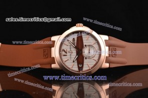 Ulysse Nardin TriUN124 Executive Dual Time Sliver Dial Rose Gold Watch