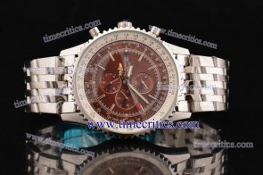 Breitling TriBrl245 Navitimer Cosmonaute Brown Dial Steel Watch