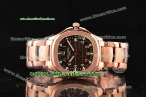 Patek Philippe TriPP016 Aquanaut Black Dial Rose Gold Watch