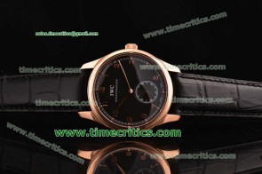 IWC TriIWCP2161 Portuguese Vintage Black Dial Rose Gold Watch