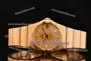 Omega TriOGA109 Constellation 35mm Gold Champagne Watch