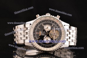 Breitling TriBrl230 Navitimer Cosmonaute Black Dial Steel Watch