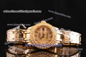 Rolex TriROL455 Datejust Gold Dial Yellow Gold Watch