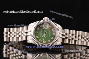 Rolex TriROL473 Datejust Green MOP Dial Steel Watch