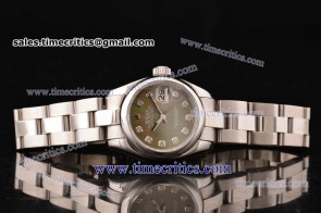 Rolex TriROL474 Datejust Green MOP Dial Steel Watch