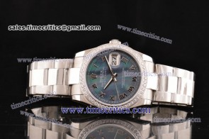 Rolex TriROL218 Datejust Blue MOP Dial Steel Watch
