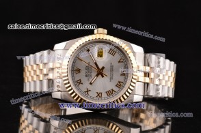 Rolex TriROL138 Datejust White Dial Two Tone Watch