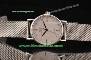 IWC TriIWCP2167 Portofino White Dial Stick Markers Steel Watch