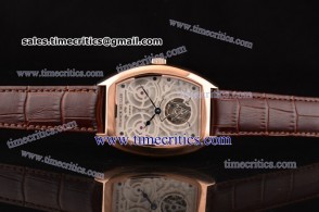 Franck Muller TriFRM109 Giga White Dial Rose Gold Watch