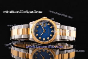 Rolex TriROL220 Datejust Blue Dial Two Tone Watch