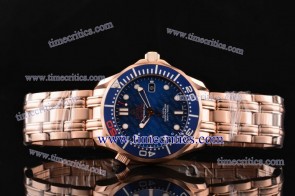 Omega TriOGA299 Seamaster Rose Gold Blue Watch