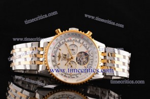 Breitling TriBrl228 Navitimer Cosmonaute White Dial Two Tone Watch