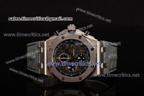 Audemars Piguet TriAP89137 Royal Oak Offshore Chrono Grey Dial Grey Leather Steel Watch (J12)