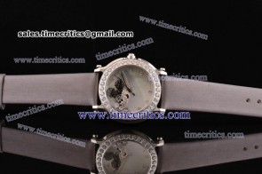 Chopard Trichp284 Happy Sport - Mickey Gray Satin Steel Diamond Watch