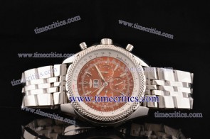 Breitling TriBrlb017 Bentley 6.75 Brown Dial Steel Watch